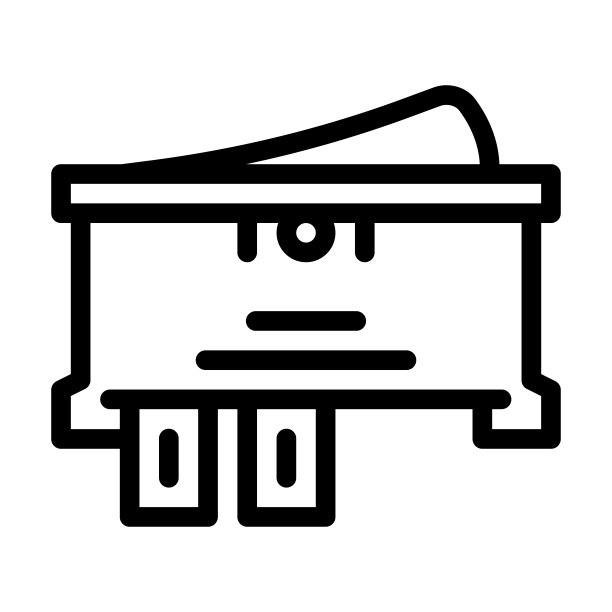 单刀单掷开关线图标矢量图图片下载