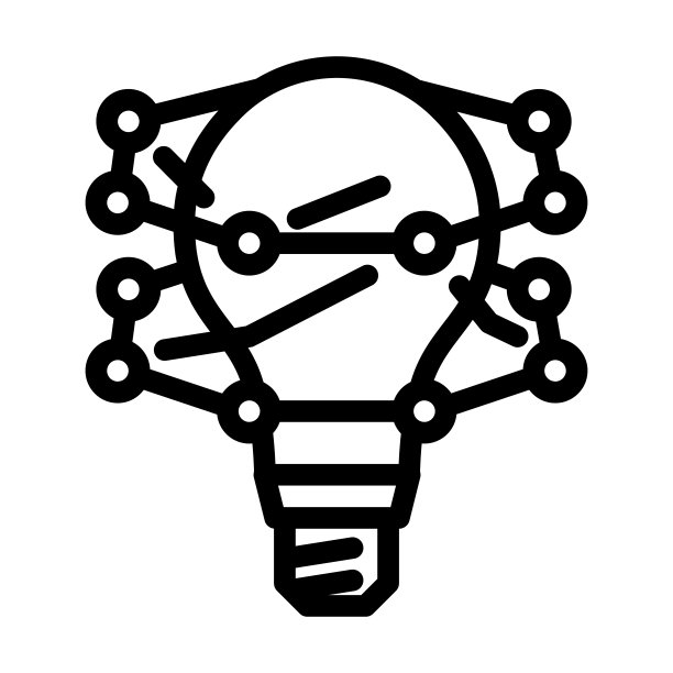 创新灯泡线性图标矢量图图片下载