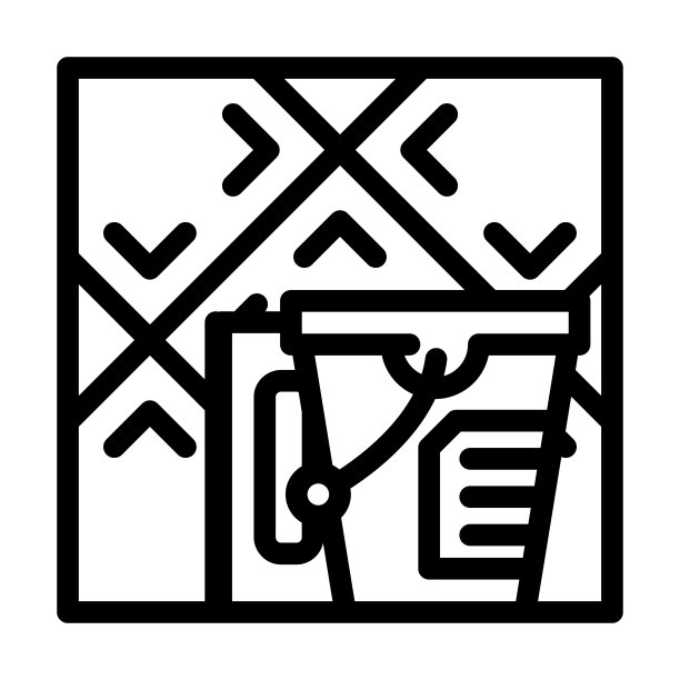 瓷砖安装用品线性图标矢量图图片下载
