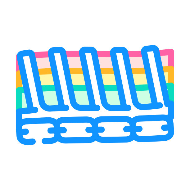 柔性电缆彩色图标矢量图图片下载