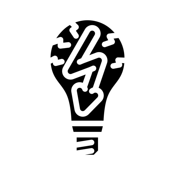 电灯泡符号图标矢量图图片下载