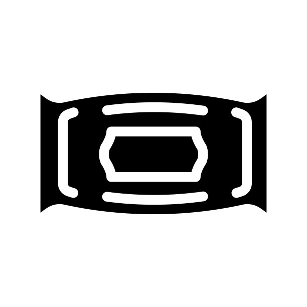 包餐巾字形图标矢量插图图片下载