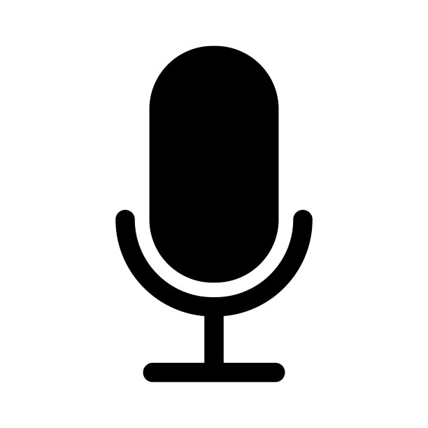 麦克风，麦克风图标标志设计矢量模板插图图片下载