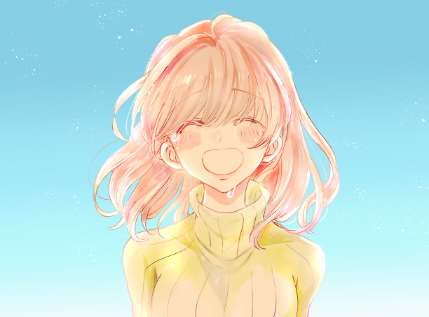 一个带着微笑的悲伤女孩图片下载