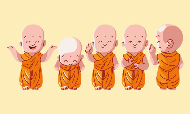 一套可爱的小和尚图片下载