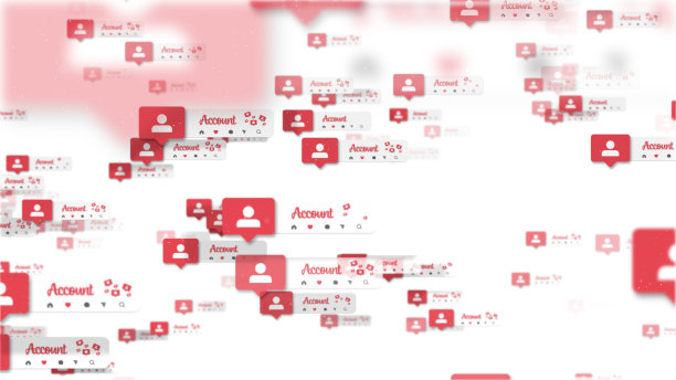 社交媒体账户图标库存照片图片下载