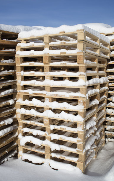 冬天的雪木工业托盘图片下载