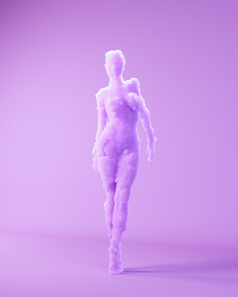 紫粉色薰衣草鬼女人形象女性烟熏万圣节幽灵幽灵图片下载