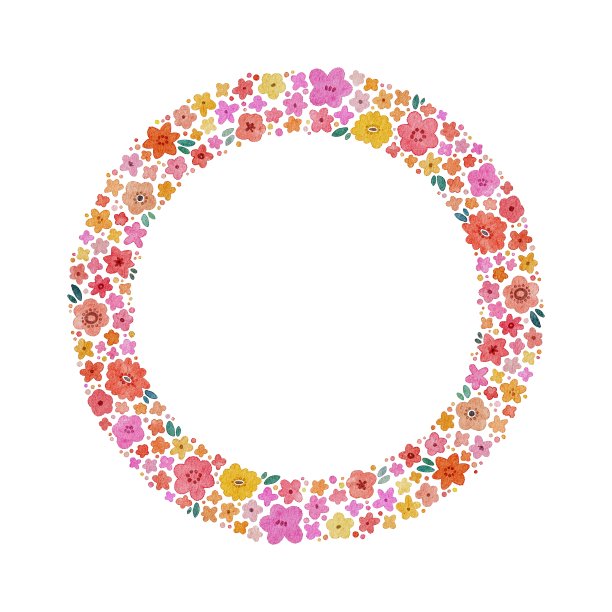 可爱的水彩花集图片下载