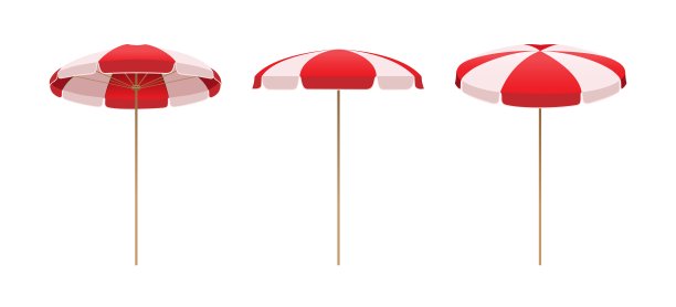 海滩parasole孤立图片下载