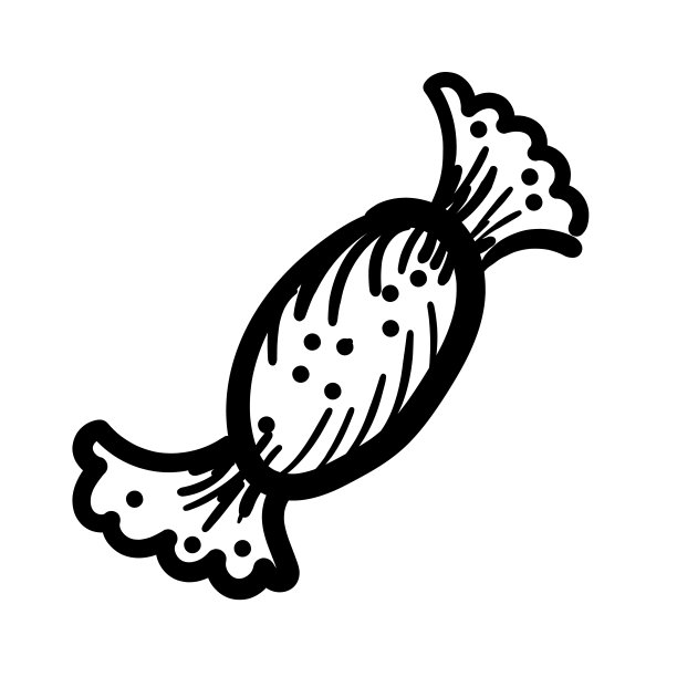 手绘糖果，雕刻涂鸦设计元素图片下载