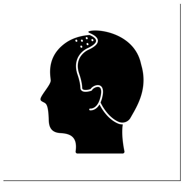 脱发字形图标图片下载