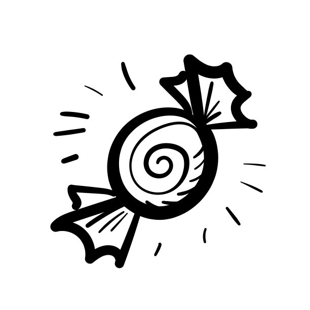 手绘糖果，雕刻涂鸦设计元素图片下载