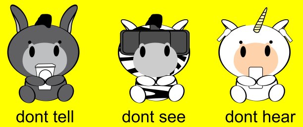 三个可爱的动物人物卡通插图图片下载