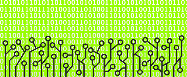 电路符号亮绿色二元对比色图片下载