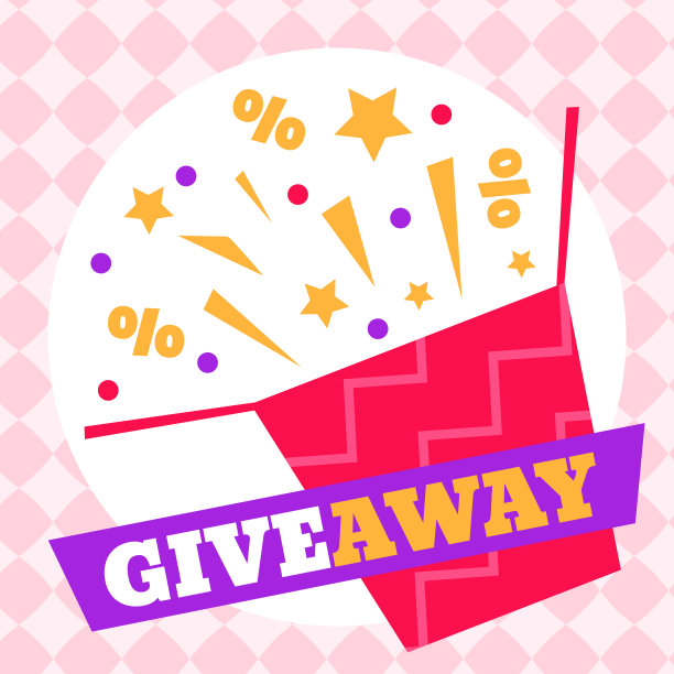 五彩缤纷的免费赠品。通过促销和广告来吸引顾客。图片下载