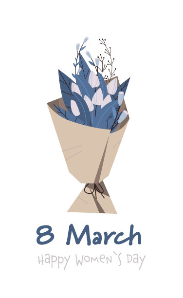 郁金香花束8 .三八妇女节庆祝概念快乐贺卡图片下载