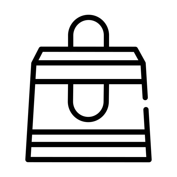 购物袋细线图标。手提袋，购买线性图标从商业概念孤立的轮廓标志。矢量插图符号元素的网页设计和应用程序。图片下载