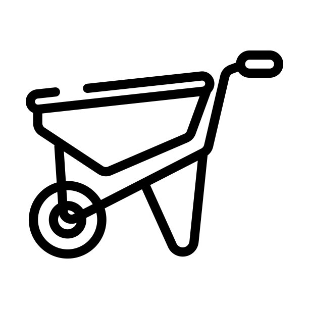 手推车细线图标。铲、弹簧线性图标从施工概念孤立轮廓标志。矢量插图符号元素的网页设计和应用程序。图片下载