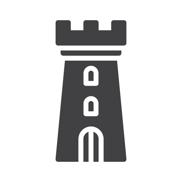 城堡塔矢量图标图片下载