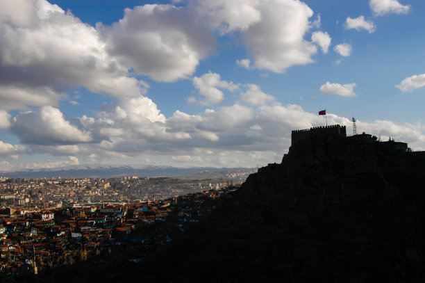 安卡拉城堡剪影图片下载