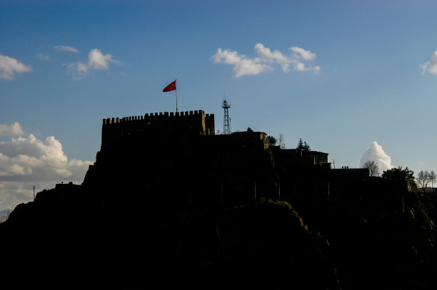 安卡拉城堡剪影图片下载