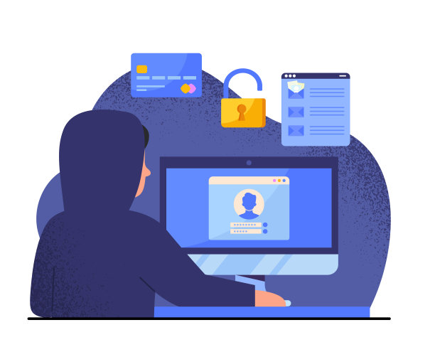 网络犯罪和网络钓鱼的抽象概念图片下载