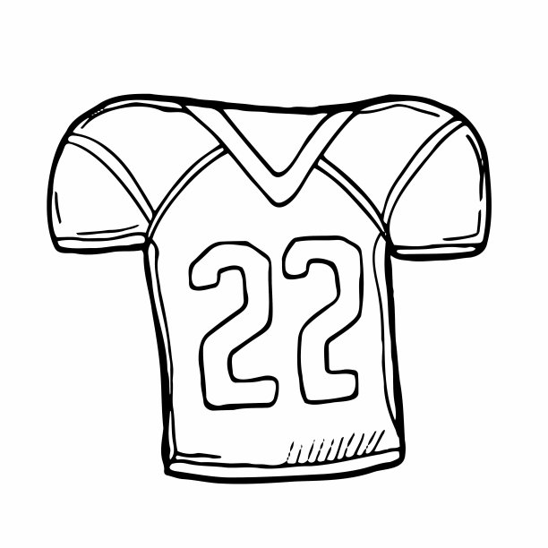 涂鸦足球和橄榄球设备。图片下载