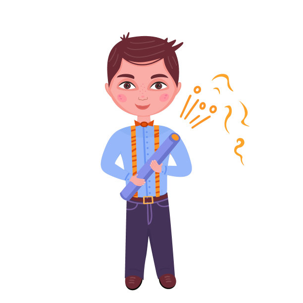 带拍板的男孩图片下载