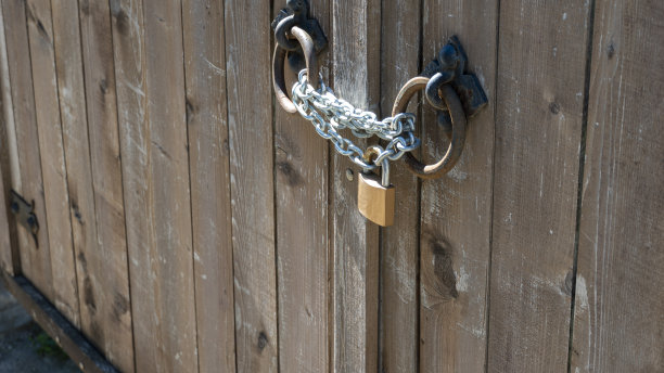 古老的门。旧门上的铁把手图片下载