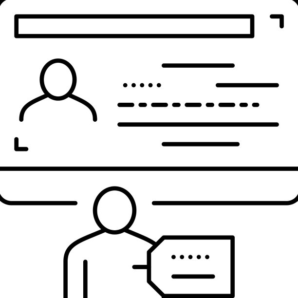 性别签证线图标图片下载