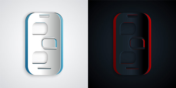 剪纸新的聊天消息通知在电话图标孤立的灰色和黑色背景。智能手机聊天短信语音泡泡。纸艺术风格。向量图片下载