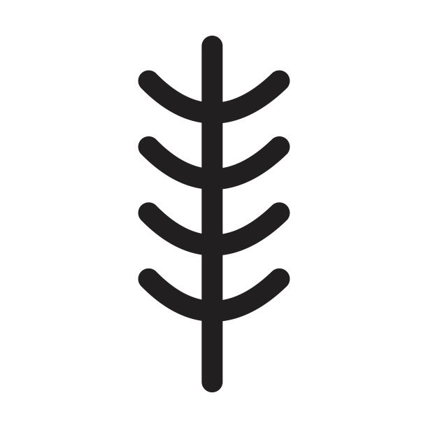 树图标矢量符号符号的自然，生态和环境在一个平坦的颜色符号图片下载