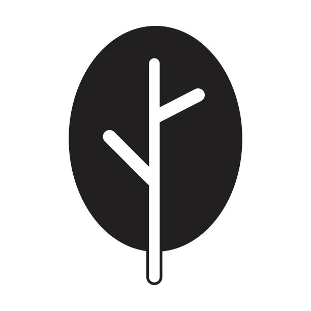 树图标矢量符号符号的自然，生态和环境在一个平坦的颜色符号图片下载