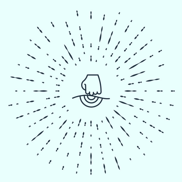 黑色线按摩图标孤立在灰色背景上。放松、休闲。抽象圆随机点。向量图片下载