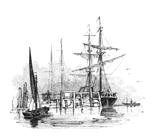 停泊在码头的船只图片下载