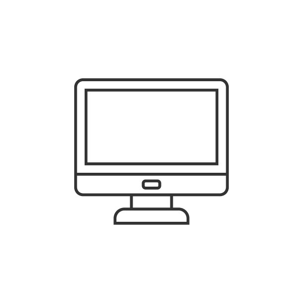 平面风格的个人电脑。桌面pc矢量插图孤立的背景。监控显示标识的经营理念。图片下载