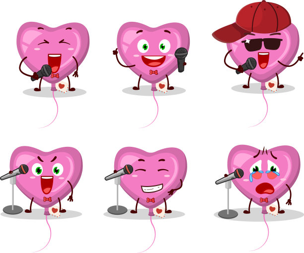 一个可爱的卡通设计概念的粉红色的爱图片下载