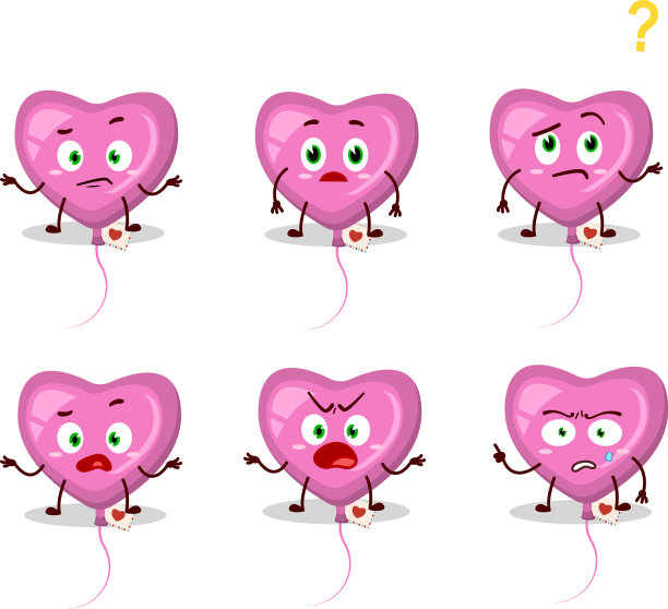 粉色爱情气球的卡通人物用什么图片下载