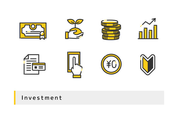 投资，金融矢量图标设置图片下载