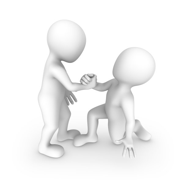 3 d小人物。帮助和同情的理念。图片下载