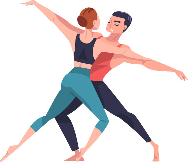 男舞者和女舞者串联表演图片下载