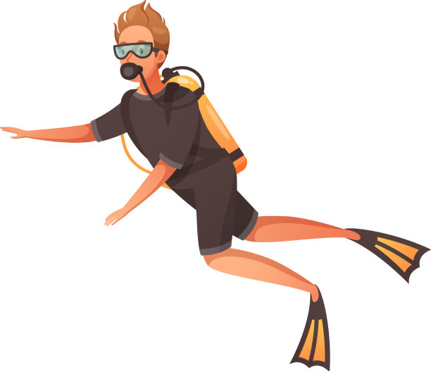 夏季潜水员组成图片下载