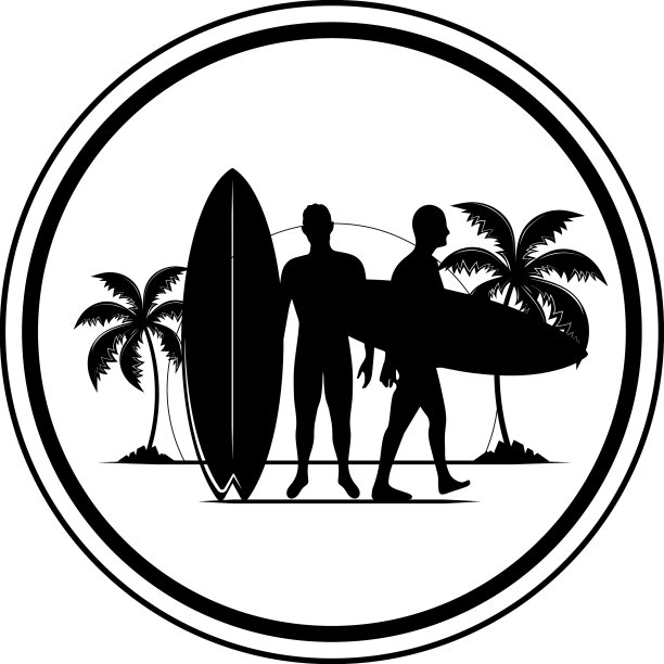 男子冲浪和冲浪板图片下载