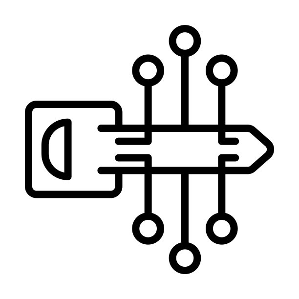 数字密钥图标从加密货币收藏。细线性数字键，键，数字轮廓图标孤立在白色背景。线矢量数字按键符号，网络和移动符号。图片下载