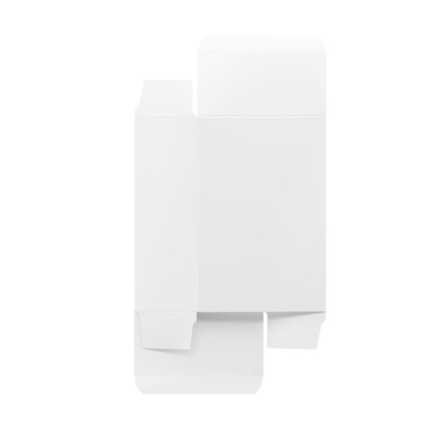 折叠纸板包装。非常适合放置你的设计。前视图。图片下载