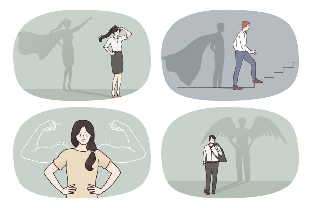 由不同的商人组成的超级英雄图片下载