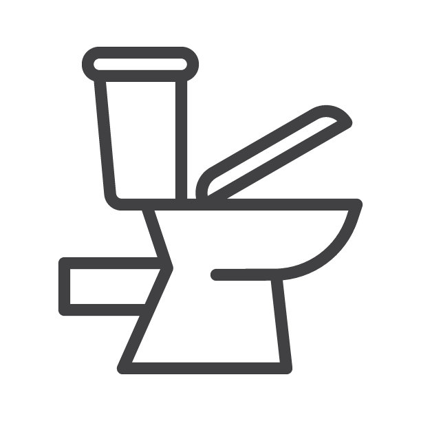 马桶座圈线条图标图片下载