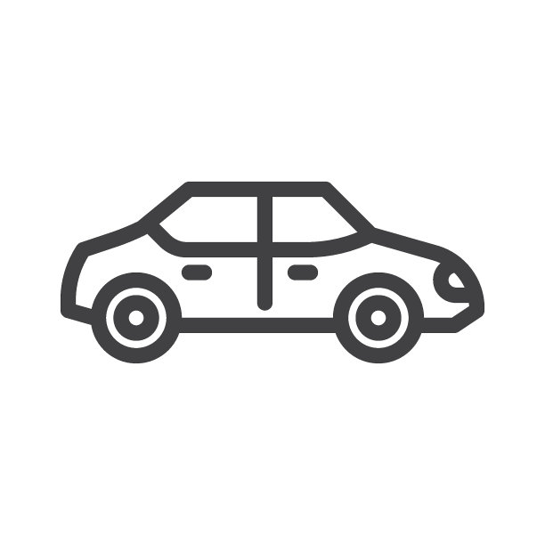 轿车线条图标图片下载
