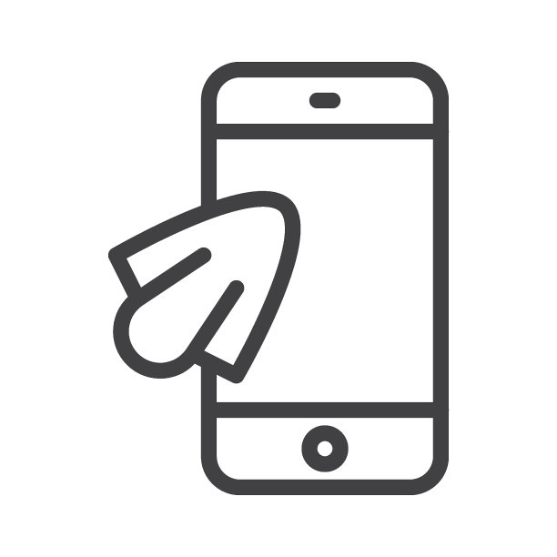 清洁手机线条图标图片下载